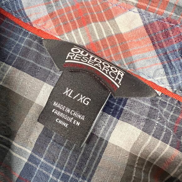 Outdoor Research Shirt Mens XL Plaid Short Sleeve Button Down Classic Western - Picture 4 of 7